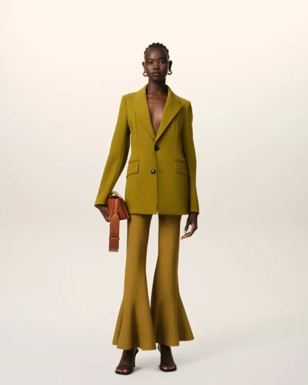 Shop Mustard Godet Short Trousers Women Denim | Trousers