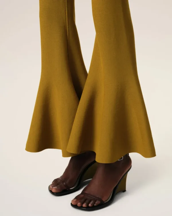 Shop Mustard Godet Short Trousers Women Denim | Trousers