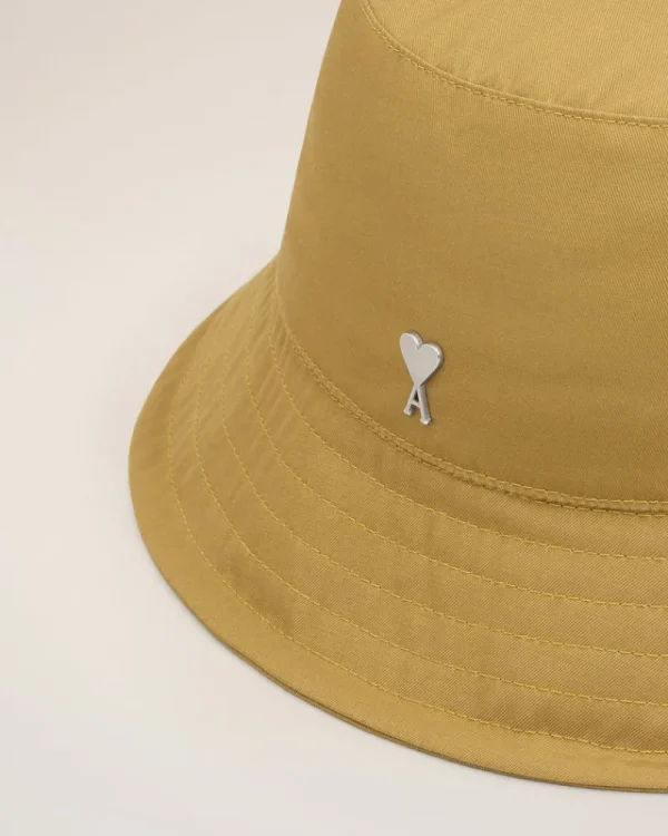 Best Sale Mustard Twill Ami de Coeur Stud Bucket Hat Women Hats & Beanies | Ami De Coeur