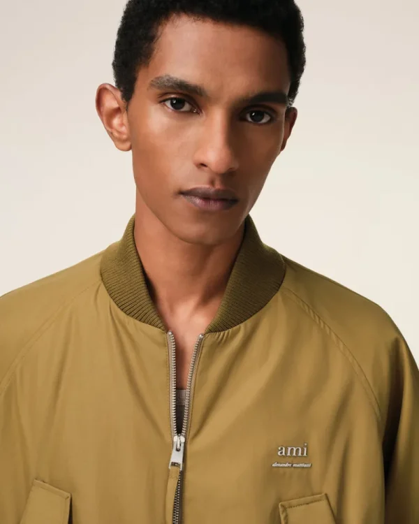 Hot Mustard Twill Bomber Coats & Jackets