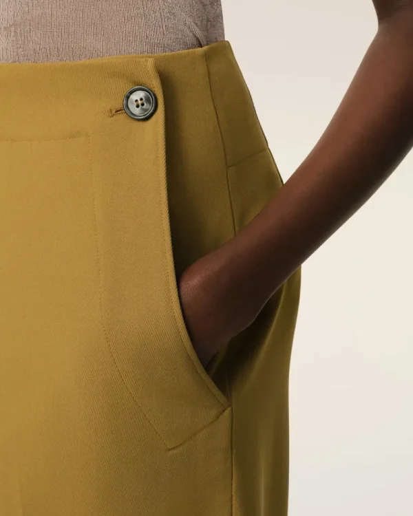 Sale Mustard Wool Sailor Trousers Women Denim | Trousers
