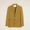 Sale Mustard Wool Semi-Lined Jacket Women Denim | Coats & Jackets