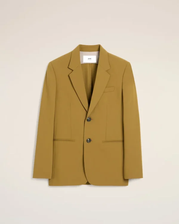 Sale Mustard Wool Semi-Lined Jacket Women Denim | Coats & Jackets