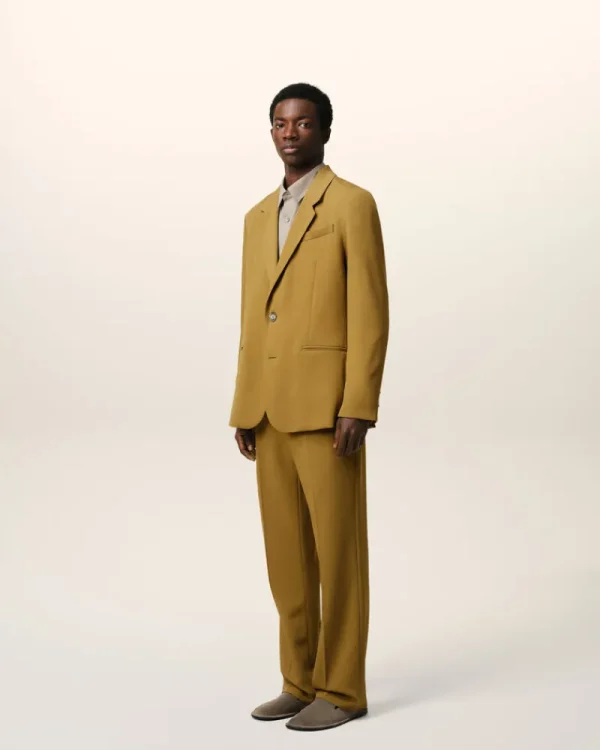 Best Sale Mustard Wool Semi-Lined Jacket Tailoring | Coats & Jackets