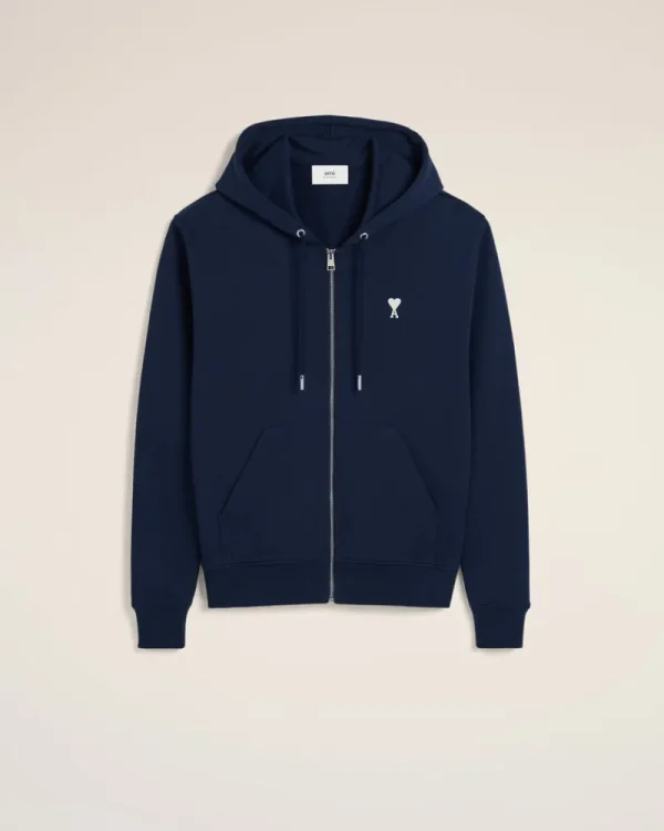 Clearance Navy Cotton Ami de Coeur Hoodie Sweatshirts & Hoodies | Ami De Coeur