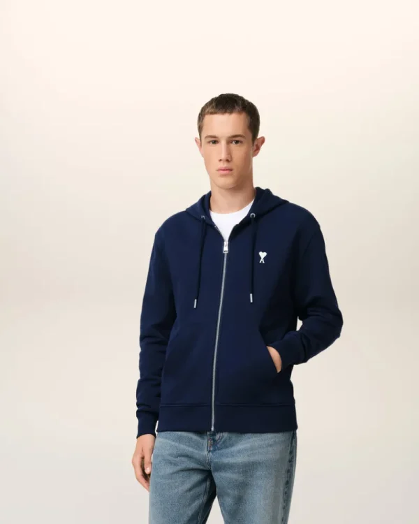 Clearance Navy Cotton Ami de Coeur Hoodie Sweatshirts & Hoodies | Ami De Coeur