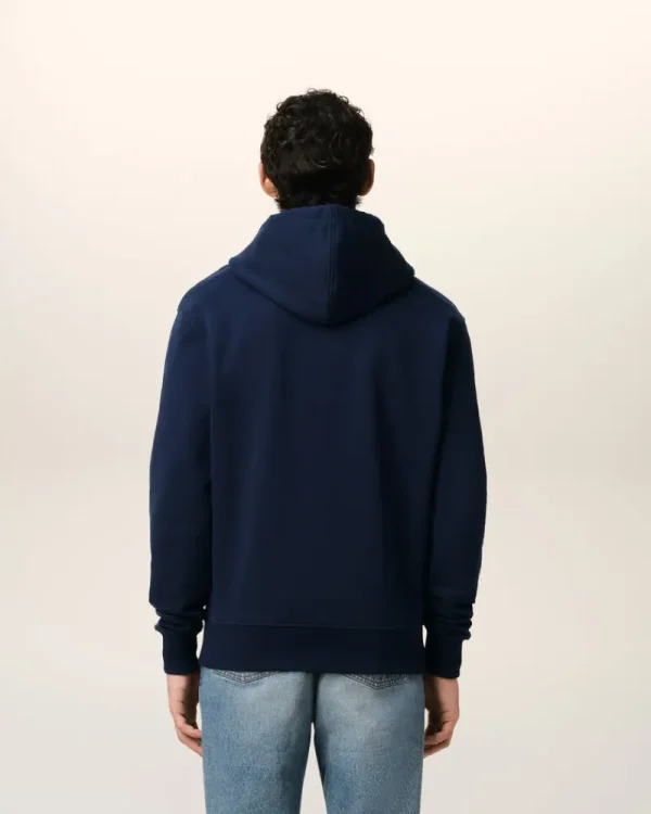 Sale Navy Cotton Ami de Coeur Zipped Hoodie Women Sweatshirts & Hoodies | Ami De Coeur