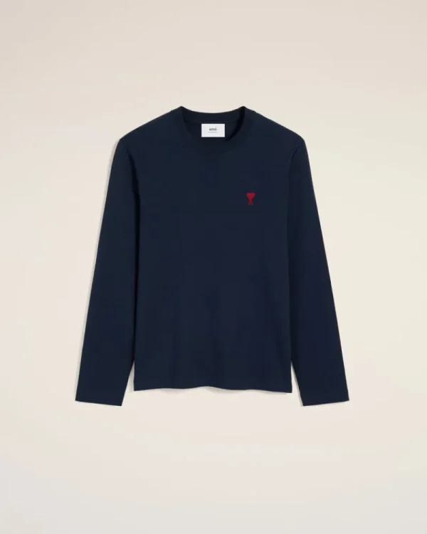 Discount Navy Cotton Ami de Cœur T-Shirt Women T-shirts & Polos | Ami De Coeur