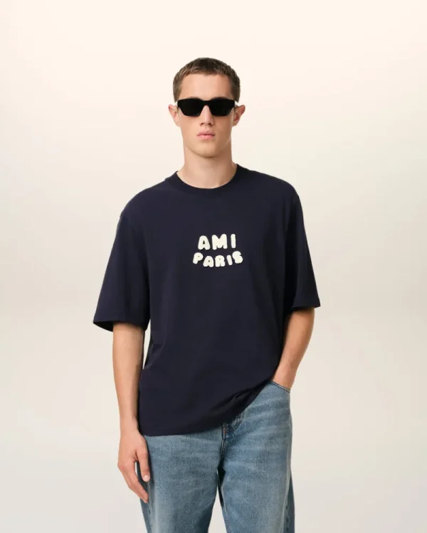 Best Navy Cotton Patch T-Shirt Women T-shirts & Polos | Ami De Coeur
