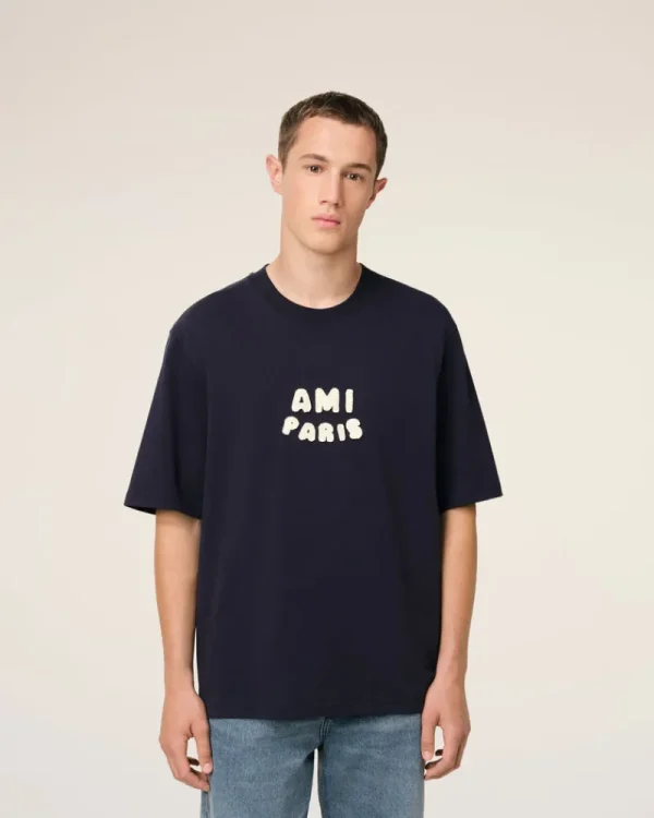 Best Navy Cotton Patch T-Shirt Women T-shirts & Polos | Ami De Coeur