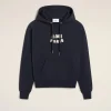 Flash Sale Navy Cotton Hoodie With Patch Women Sweatshirts & Hoodies | Ami De Coeur