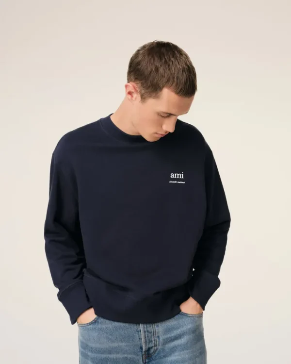 Best Sale Navy Cotton Sweatshirt Sweatshirts & Hoodies