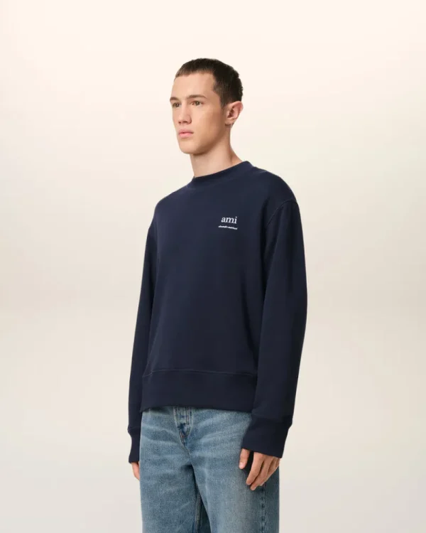 Best Sale Navy Cotton Sweatshirt Sweatshirts & Hoodies