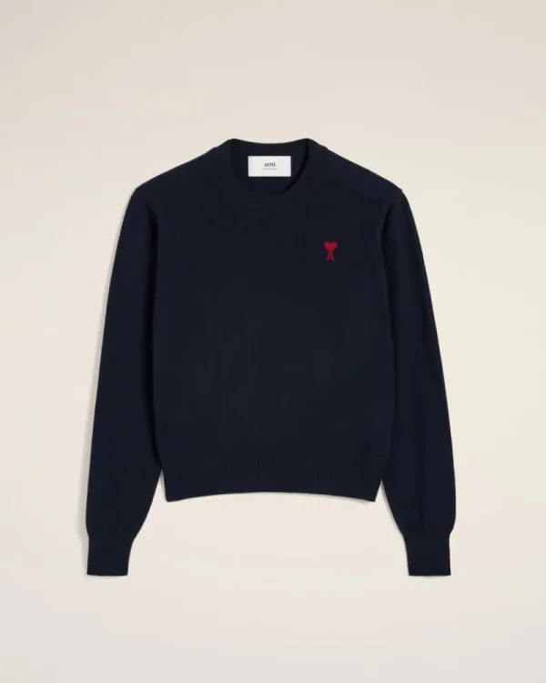 Best Navy Wool Ami de Coeur Crew Neck Sweater Women Sweaters & Cardigans | Ami De Coeur