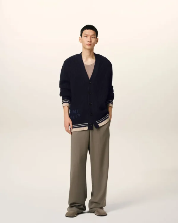 Best Navy Wool Ribbed Sweater Women Sweaters & Cardigans | Ami De Coeur