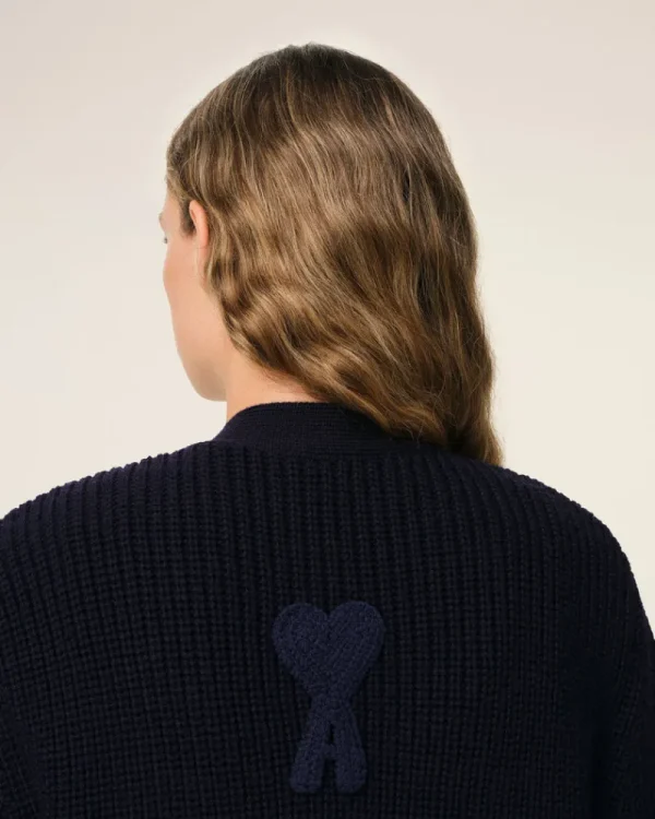 Best Navy Wool Ribbed Sweater Women Sweaters & Cardigans | Ami De Coeur