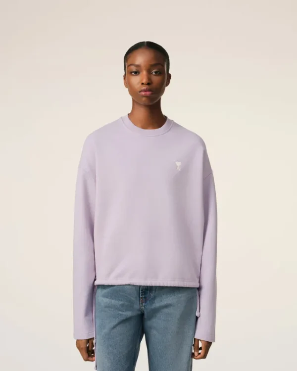 Outlet Purple Cotton Ami de Coeur Sweatshirt Women Sweatshirts & Hoodies | Ami De Coeur