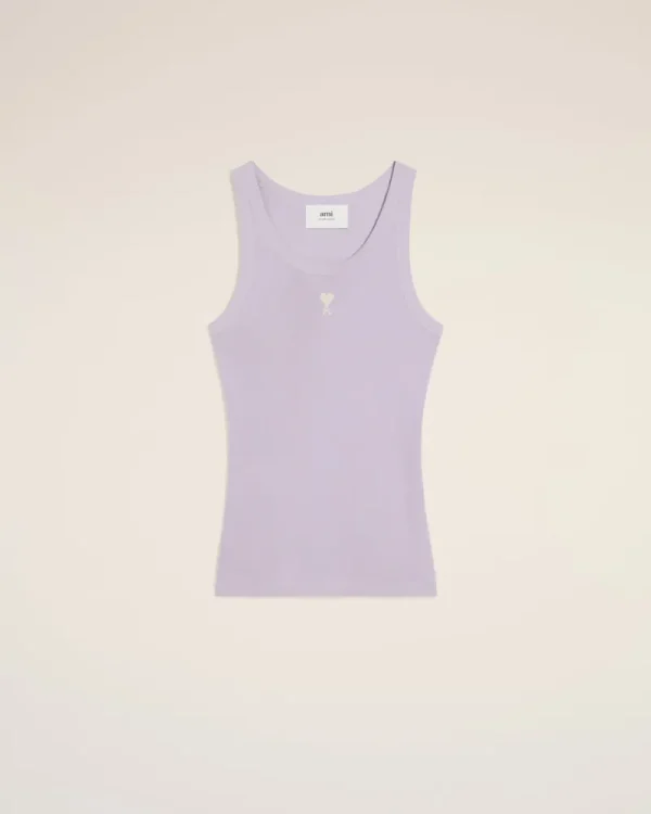 Cheap Purple Cotton Rib Ami de Coeur Tanktop Women T-shirts & Tops | Ami De Coeur