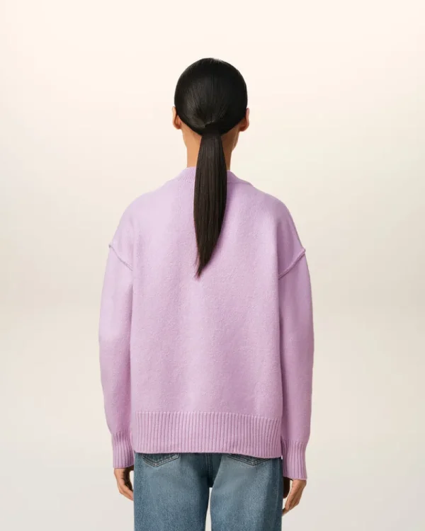 Sale Purple Wool Ami de Coeur Cardigan Women Sweaters & Cardigans | Ami De Coeur