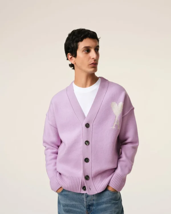 Sale Purple Wool Ami de Coeur Cardigan Women Sweaters & Cardigans | Ami De Coeur