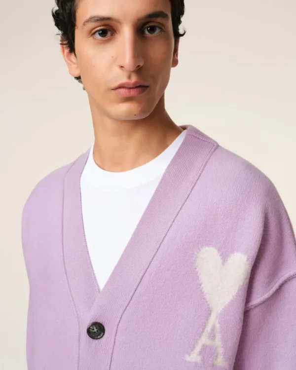Sale Purple Wool Ami de Coeur Cardigan Women Sweaters & Cardigans | Ami De Coeur