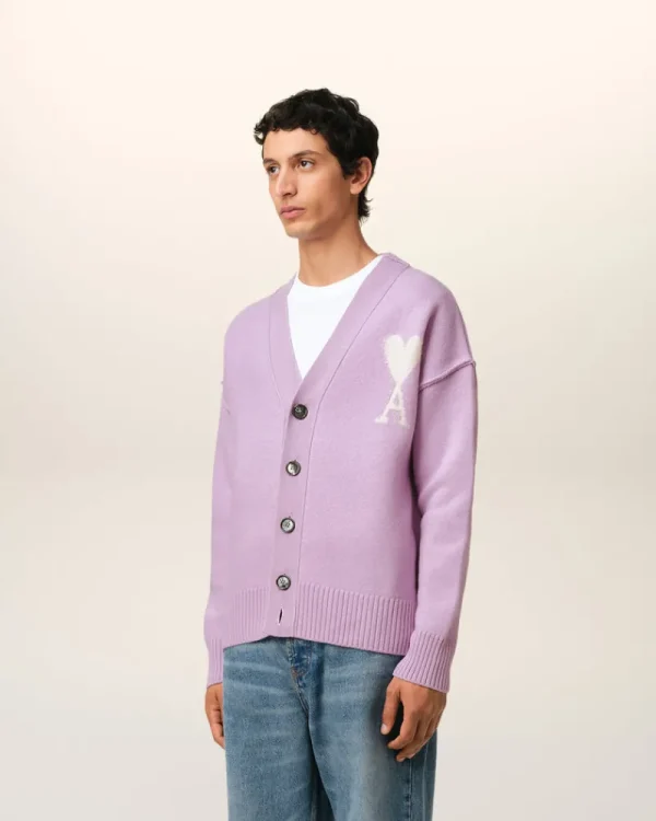 Sale Purple Wool Ami de Coeur Cardigan Women Sweaters & Cardigans | Ami De Coeur