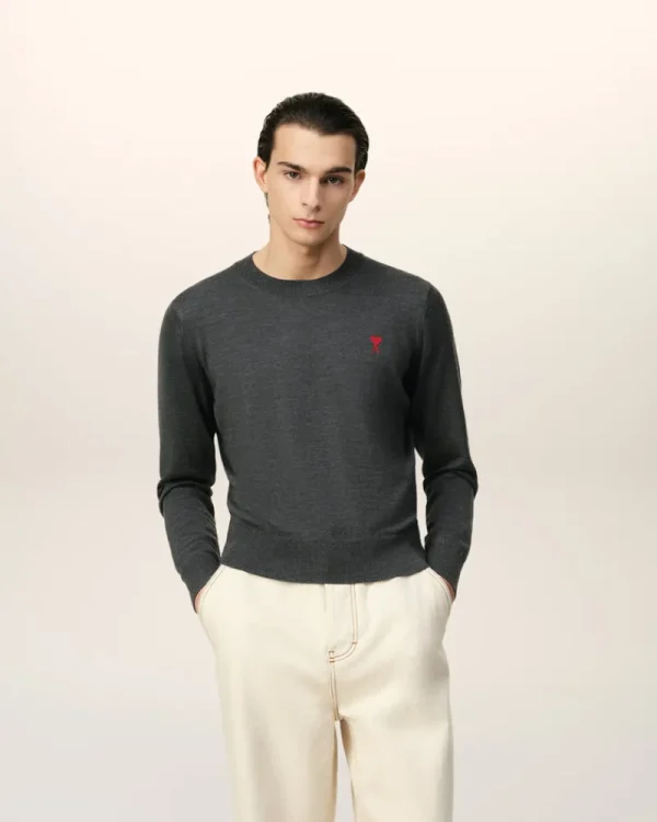 Cheap Red Ami de Coeur Crew Neck Sweater Sweaters & Cardigans | Ami De Coeur