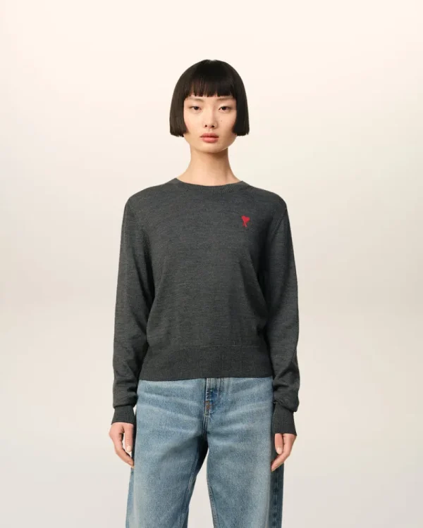 Fashion Red Ami de Coeur Crew Neck Sweater Women Sweaters & Cardigans | Ami De Coeur