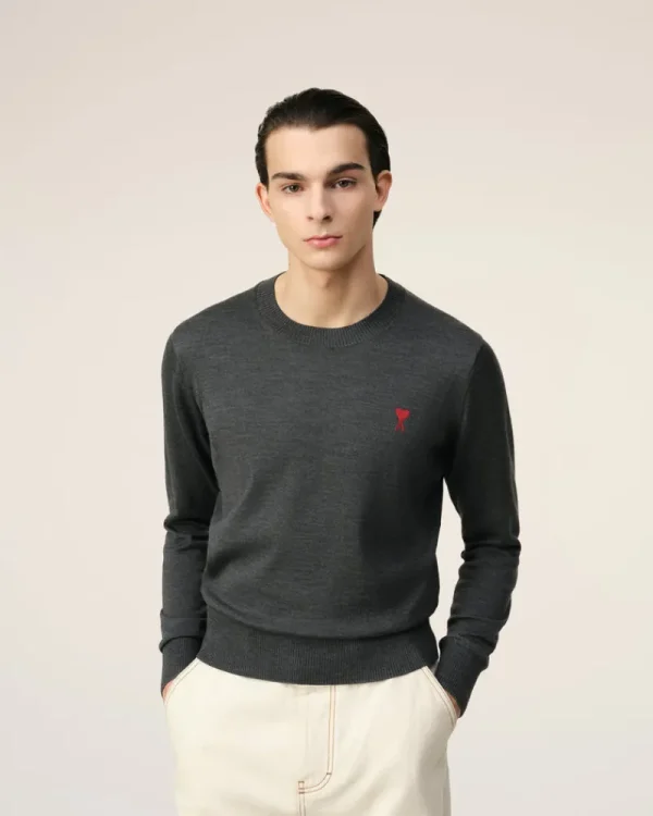 Cheap Red Ami de Coeur Crew Neck Sweater Sweaters & Cardigans | Ami De Coeur