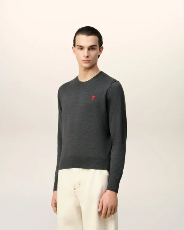 Cheap Red Ami de Coeur Crew Neck Sweater Sweaters & Cardigans | Ami De Coeur
