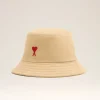 Store Red Ami de Coeur Embroidery Bucket Hat Women Hats & Beanies | Ami De Coeur