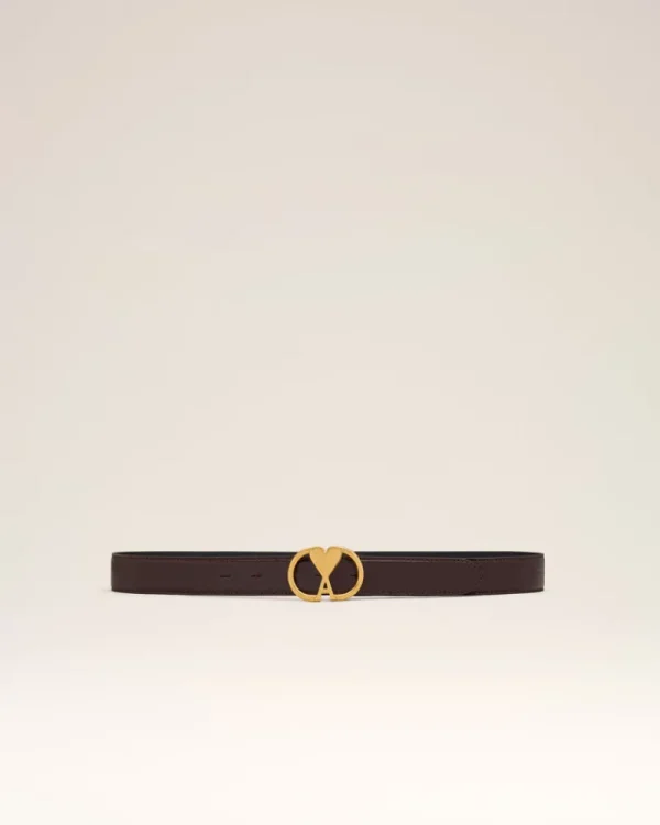 Sale Red Leather Ami de Coeur Belt Women Belts | Belts