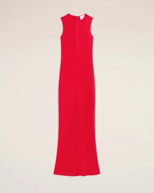 Cheap Red Long Straight Dress Women Dresses & Jumpsuits