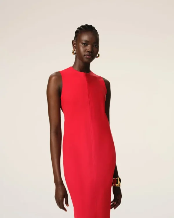 Cheap Red Long Straight Dress Women Dresses & Jumpsuits