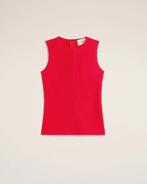Cheap Red Sleeveless Top Women T-shirts & Tops