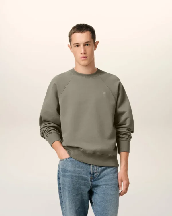 Best Taupe Cotton Tonal Ami de Coeur Sweatshirt Women Sweatshirts & Hoodies | Ami De Coeur