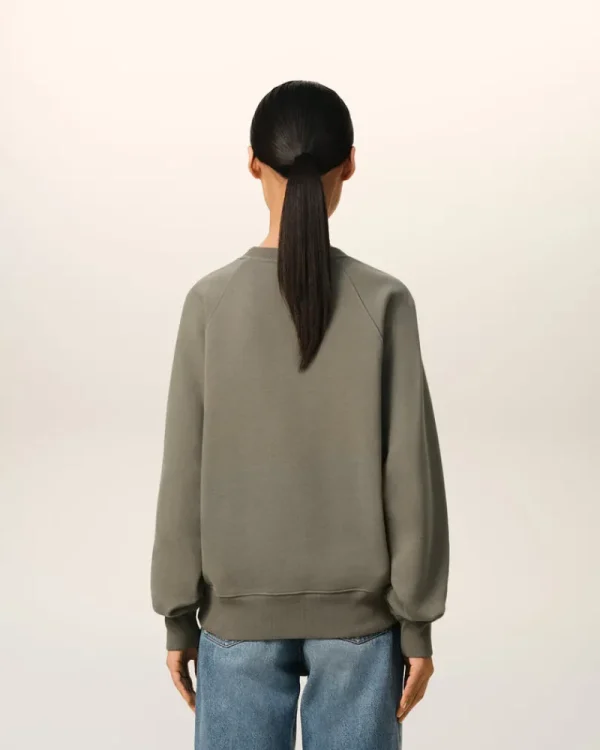 Best Taupe Cotton Tonal Ami de Coeur Sweatshirt Women Sweatshirts & Hoodies | Ami De Coeur