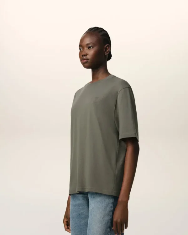 Best Taupe Cotton Tonal Ami de Coeur T-Shirt Women T-shirts & Polos | Ami De Coeur