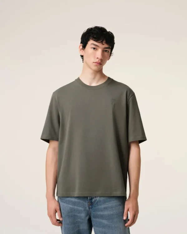 Best Taupe Cotton Tonal Ami de Coeur T-Shirt Women T-shirts & Polos | Ami De Coeur