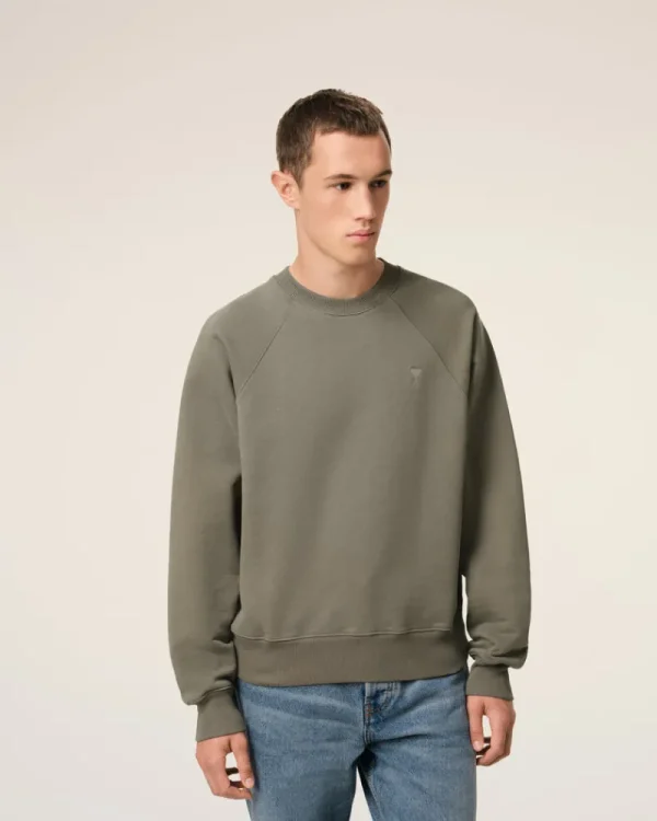 Best Taupe Cotton Tonal Ami de Coeur Sweatshirt Women Sweatshirts & Hoodies | Ami De Coeur