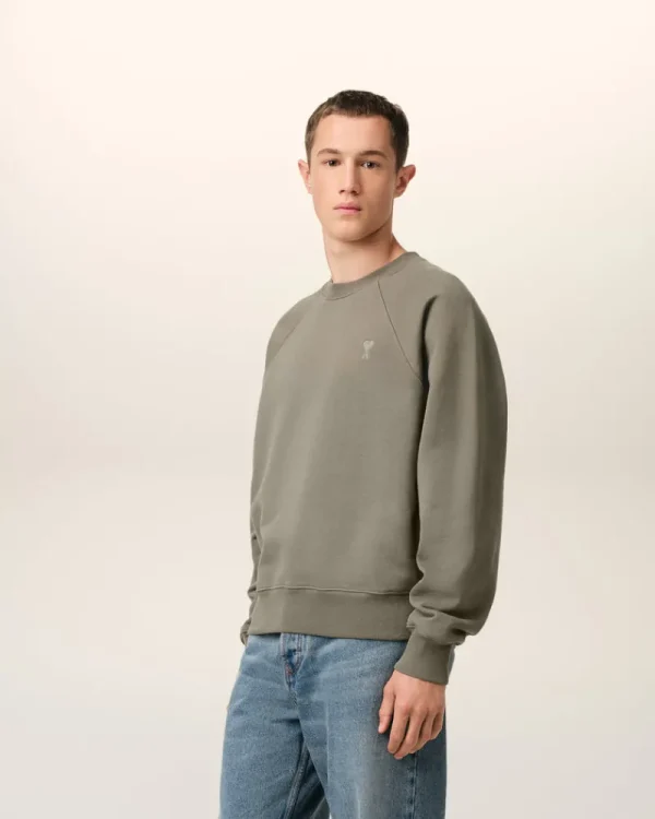 Best Taupe Cotton Tonal Ami de Coeur Sweatshirt Women Sweatshirts & Hoodies | Ami De Coeur