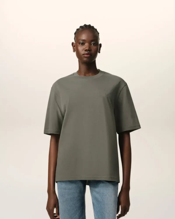 Best Taupe Cotton Tonal Ami de Coeur T-Shirt Women T-shirts & Polos | Ami De Coeur
