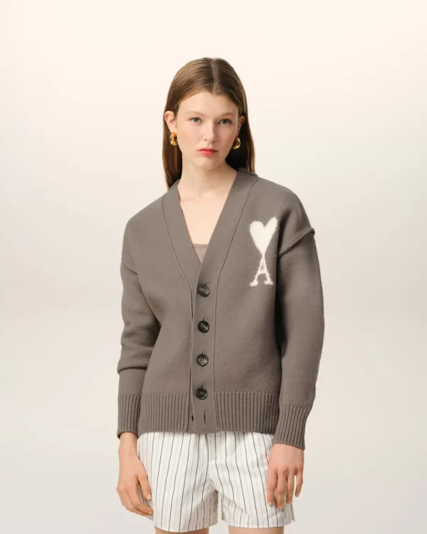 Fashion Taupe Wool Ami de Coeur Cardigan Women Sweaters & Cardigans | Ami De Coeur