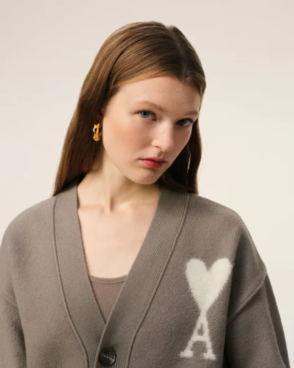 Fashion Taupe Wool Ami de Coeur Cardigan Women Sweaters & Cardigans | Ami De Coeur