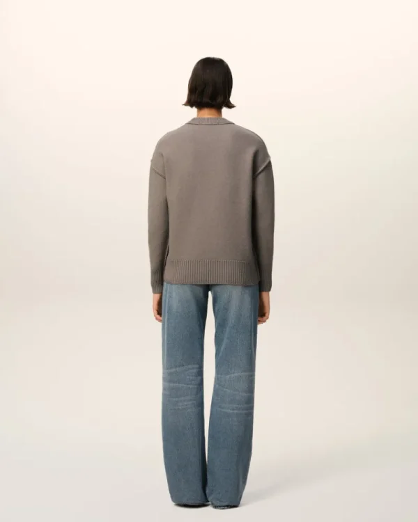 Cheap Taupe Wool Ami de Coeur Sweater Women Sweaters & Cardigans | Ami De Coeur