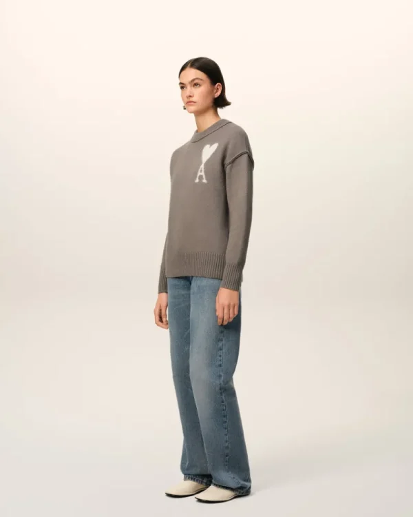 Cheap Taupe Wool Ami de Coeur Sweater Women Sweaters & Cardigans | Ami De Coeur