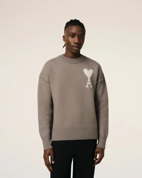 Cheap Taupe Wool Ami de Coeur Sweater Women Sweaters & Cardigans | Ami De Coeur