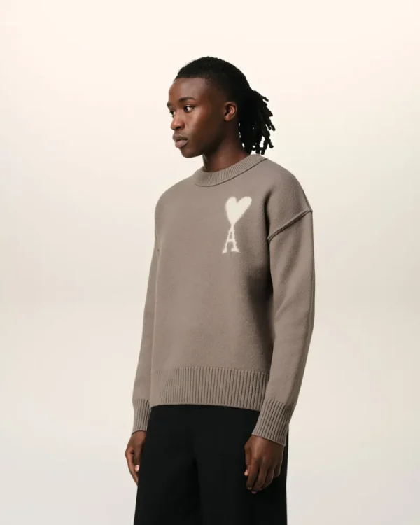 Cheap Taupe Wool Ami de Coeur Sweater Women Sweaters & Cardigans | Ami De Coeur