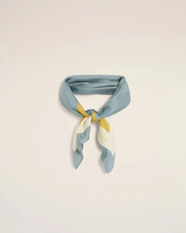 Discount Tricolor Blue Silk Bandana Women Scarves & Gloves | Scarves & Gloves