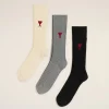 Clearance Tricolor Cotton Three Pack Socks Women Socks | Ami De Coeur